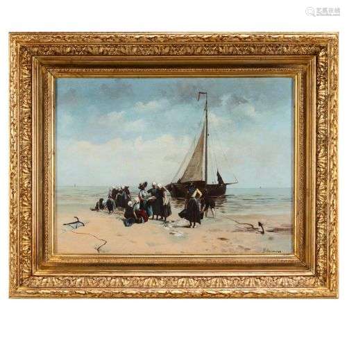 DUTCH SCHOOL (19TH/20TH CENTURY), SEASCAPE WITH FIGURES