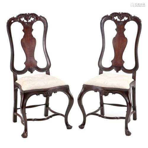 A PAIR OF D. JOSÉ STYLE CHAIRS