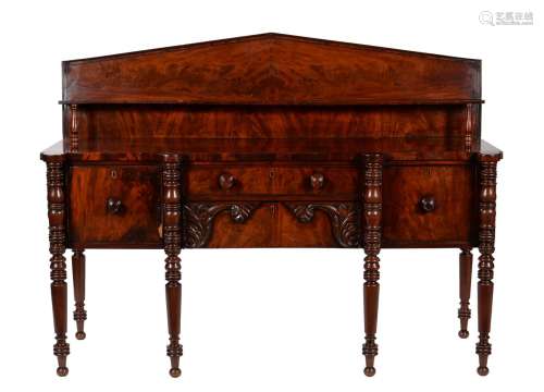 A Scottish William IV mahogany sideboard