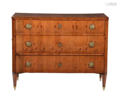 A Continental walnut commode