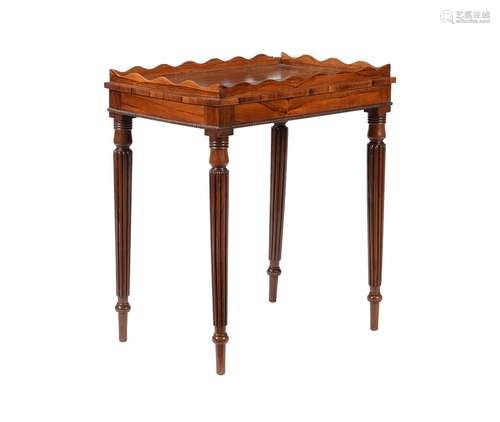 A George IV rosewood side table or silver table