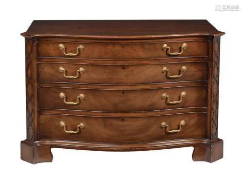 A mahogany chest of drawers in George III style