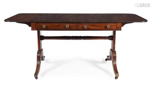 A Regency mahogany sofa table