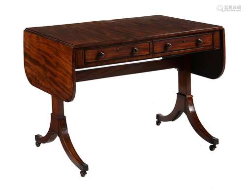 A Regency mahogany sofa table