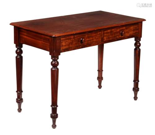 An early Victorian mahogany side table