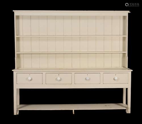 A Victorian cream painted dresser