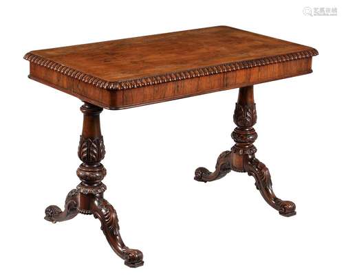 Y A Victorian rosewood library table