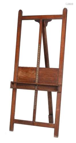 A mahogany artist's easel