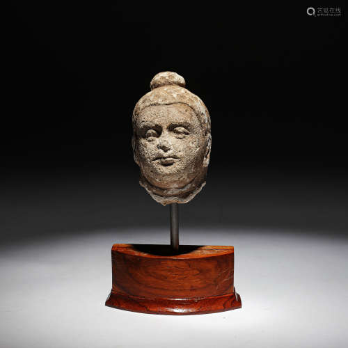 西元2-3世紀 泥塑犍陀羅佛頭