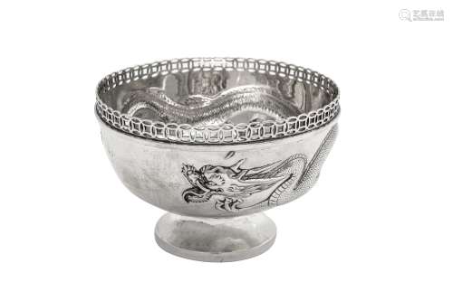 A late 19th / early 20th century Chinese Export silver bowl,...