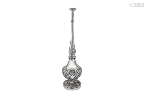 An early 20th century Chinese silver rose water sprinkler, p...