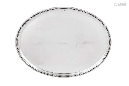 A mid-20th century Danish sterling silver tray, Copenhagen c...