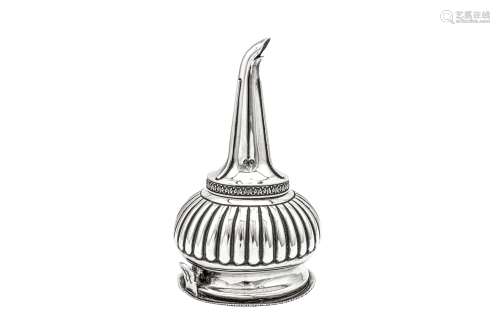 A George III sterling silver wine funnel, London 1814 by Joh...