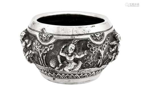 An early 20th century Anglo – Indian unmarked silver bowl, P...