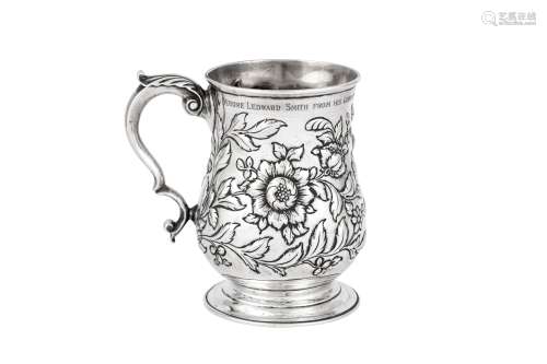 A Victorian sterling silver pint mug, London 1896 by Alfred ...