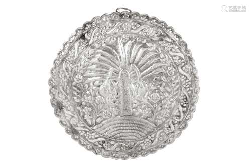 A mid-20th century Iraqi unmarked silver mirror, Baghdad or ...