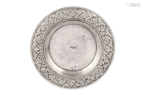 A mid-20th century Cambodian unmarked silver footed bowl, ci...