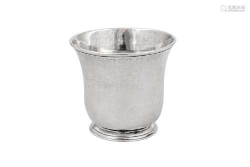 A mid-18th century George III silver Channel Islands beaker,...