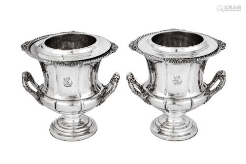 A pair of George IV/ William IV Old Sheffield Silver plate w...