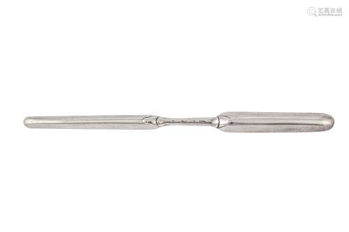 A George II Scottish sterling silver marrow scoop, Edinburgh...