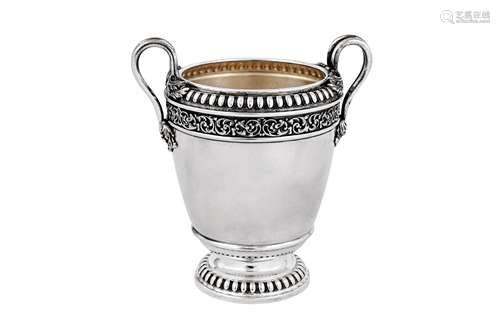 A mid-20th century Italian 800 standard silver ice bucket, A...