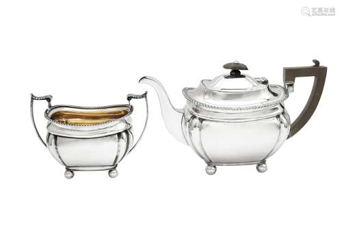 An Edwardian sterling silver part-tea service, Sheffield 190...