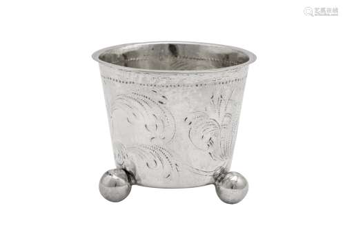 A Gustav III late 18th century Swedish silver beaker, Stockh...