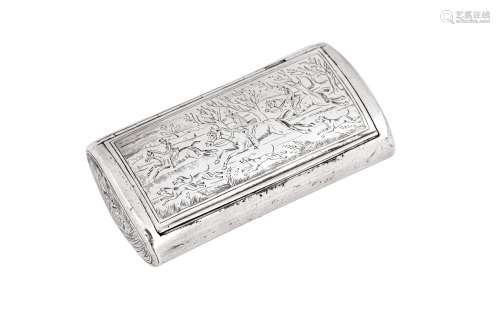 A George III sterling silver snuff box, London 1803 by Willi...