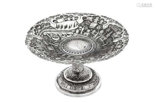 An early 20th century Anglo - Indian unmarked silver comport...