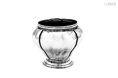 An early 18th century Maltese silver sugar bowl base, circa ...