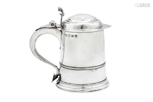 A George I provincial Britannia standard silver tankard, Exe...