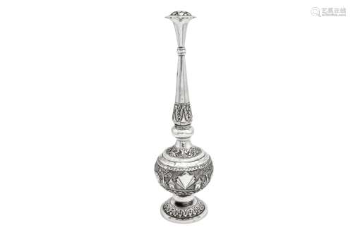 An early to mid-20th century Anglo-Indian unmarked silver ro...