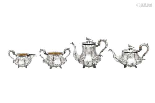 A William IV sterling silver four-piece tea and coffee servi...