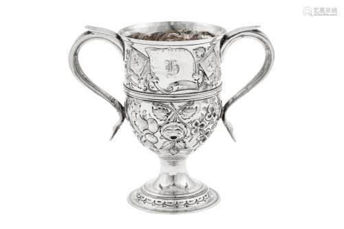 A George III sterling silver twin handled cup, London 1808 b...