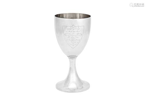 A mid-19th century Indian Colonial silver standing cup, Calc...