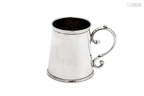 A mid-19th century Indian Colonial silver small mug, Auranga...