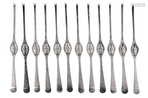 A set of twelve early 20th century German 800 standard silve...