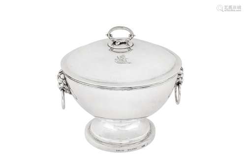An early 19th century Indian Colonial silver tureen, Madras,...