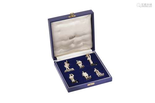 A cased set of Elizabeth II sterling silver novelty Workers ...