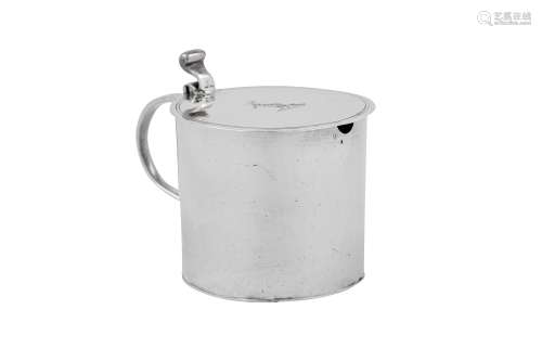 A rare early George III sterling silver mustard pot, London ...