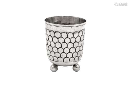 A late 18th century German silver beaker, Nuremberg circa 17...