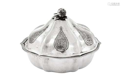 A rare mid-19th century French 950 standard silver covered s...