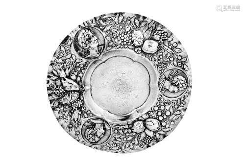 A late 17th century German silver charger, Augsburg circa 16...