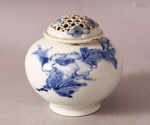 A JAPANESE MEIJI PERIOD HIRADO PORCELAIN BLUE & WHITE KORO &...