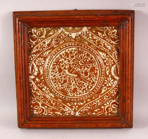 A LARGE 16TH CENTURY HISPANO - MORESQUE COPPER LUSTRE POTTER...