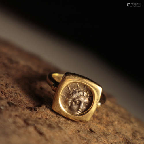 明 古希腊银币戒指