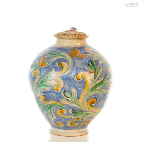 SICILE, Palerme ou Caltagirone (?), Vase d'apothicaire boule...