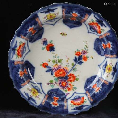 MEISSEN, assiette en porcelaine à décor polychrome dans le g...