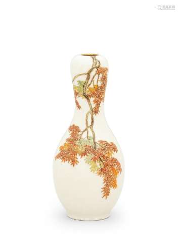 A fine Satsuma tall beaker vase