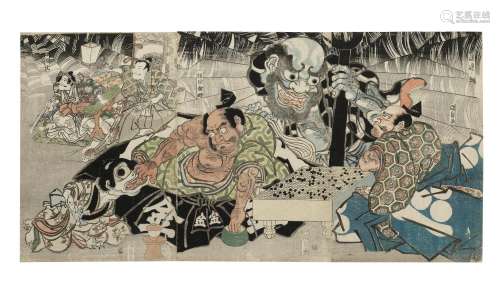 Utagawa Kuniyoshi (1797-1861) and Kawanabe Kyosai (1831-1889...